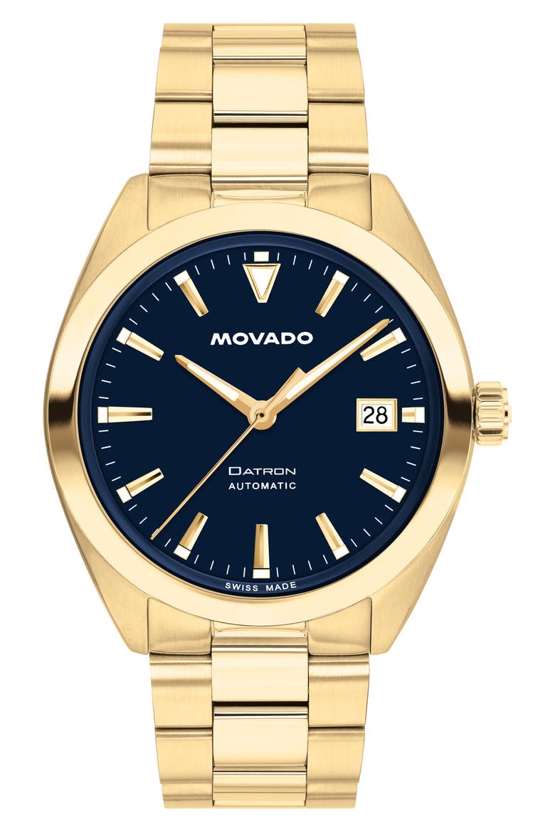 Datron Automatic Bracelet Watch, 39mm, Main, color, BLUE