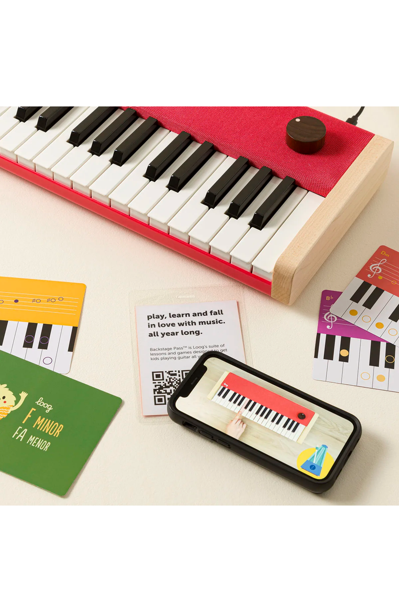 Uncommon Goods Mini Maestro Portable Digital Learning Piano by Loog Guitars, LLC, Alternate, color, Multi