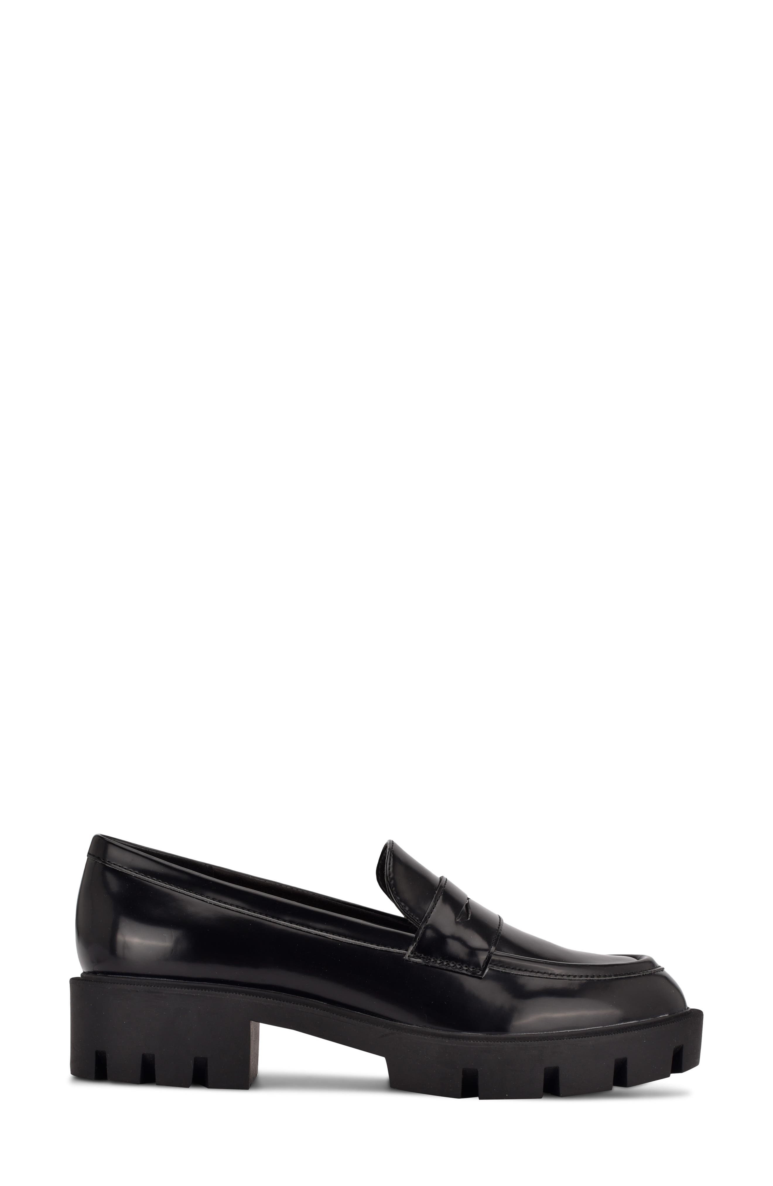 Nine West Maibel Platform Penny Loafer, Alternate, color, Black Patent