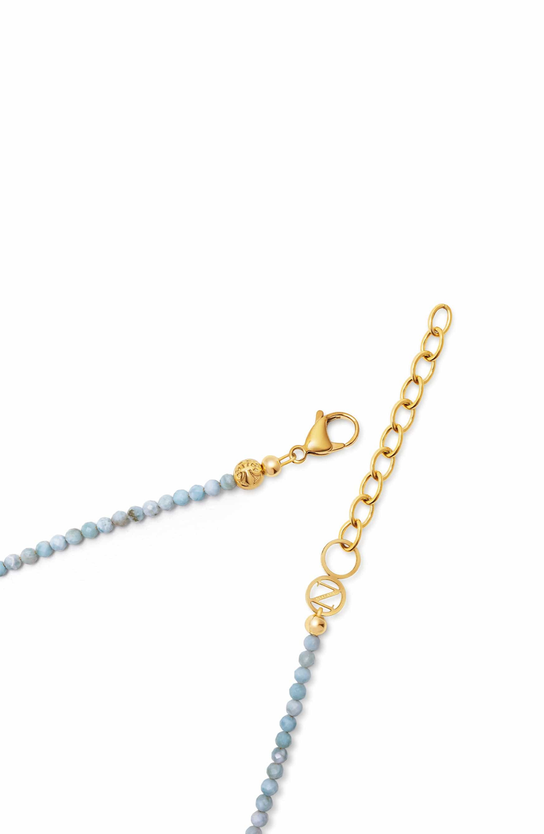 Nialaya Larimar Faceted Choker Necklace, Alternate, color, Light Blue