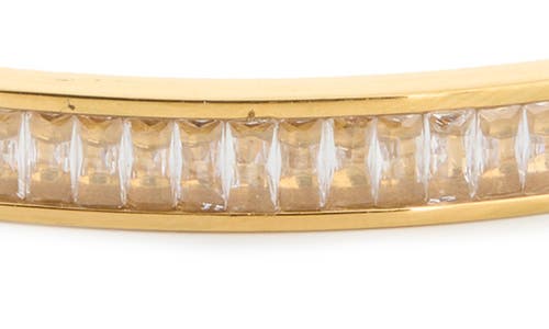 Eye Candy Los Angeles Octavia Baguette Cubic Zirconia Bangle Bracelet In Gold