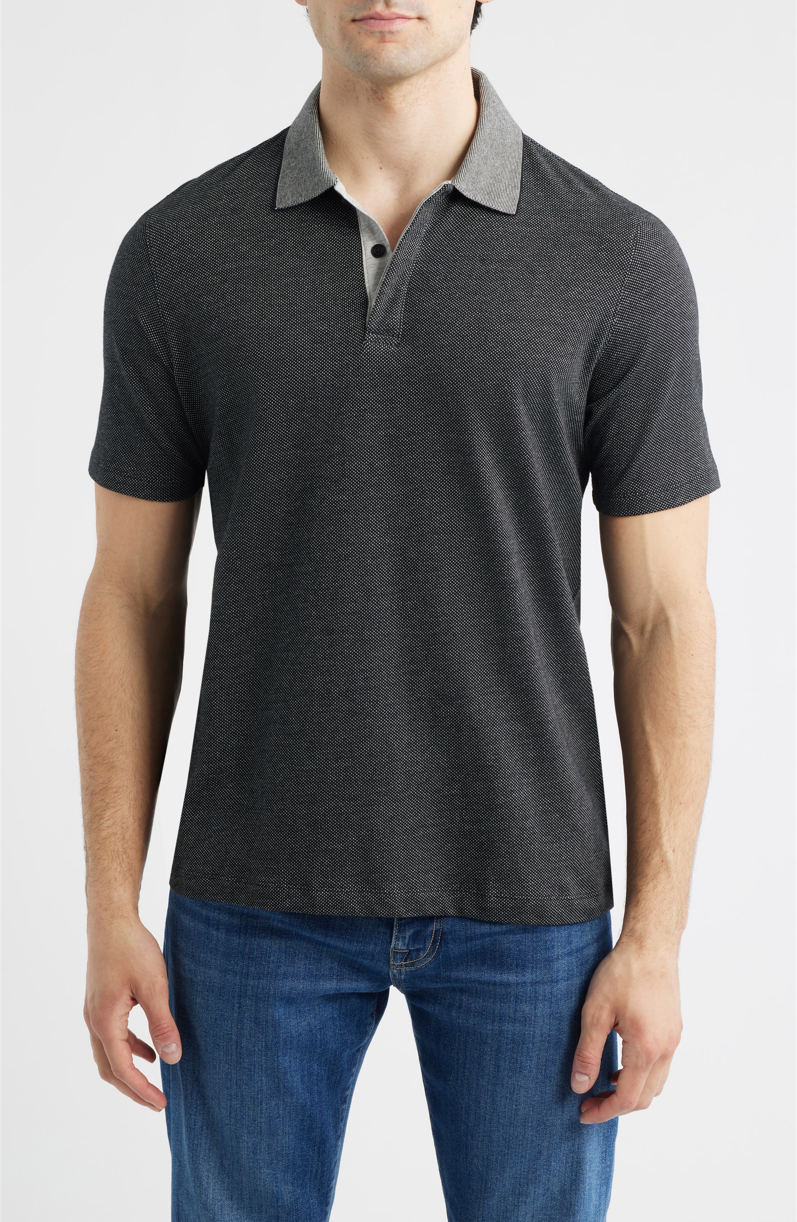 Tonal Bird's Eye Polo