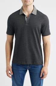 Johnston & Murphy Tonal Bird's Eye Polo