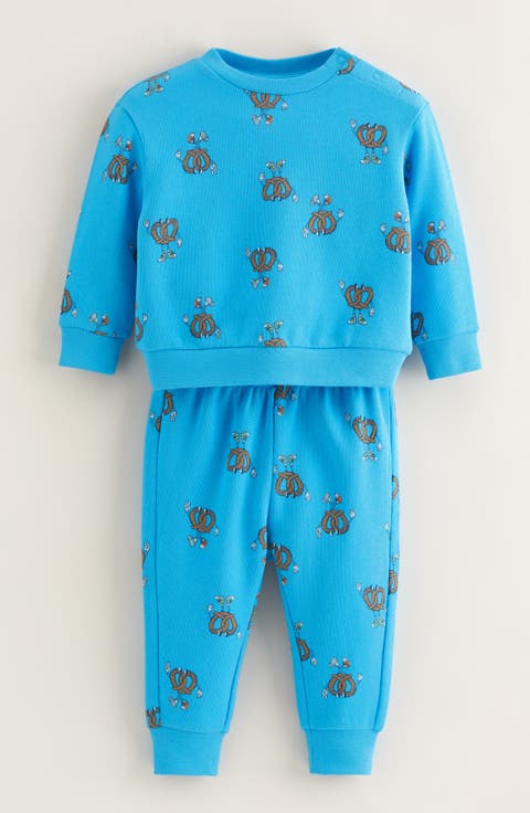 Print Fleece Sweatshirt & Joggers Set (Baby)