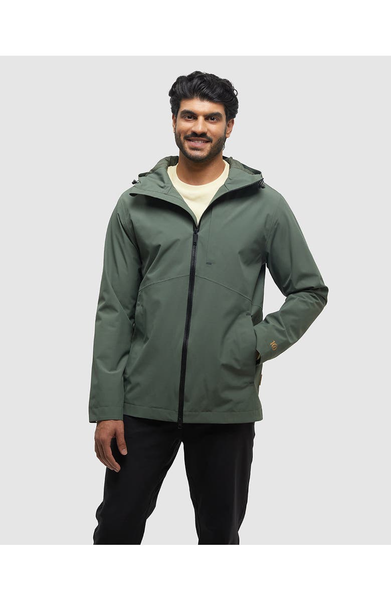 tentree Nimbus Rain Jacket, Main, color, Deep Olive