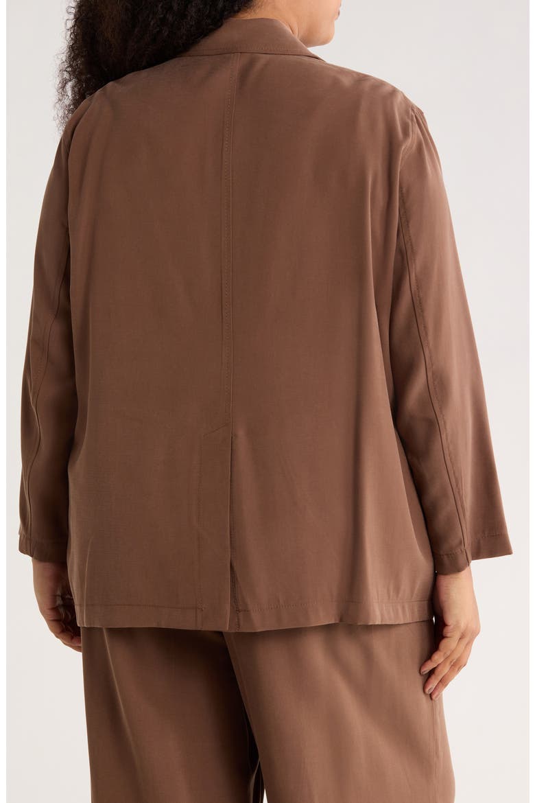 Oversize Brushed Twill Blazer, Alternate, color, ACORN