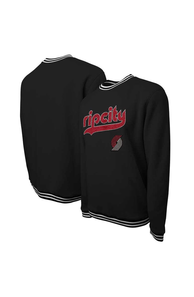 Stadium Essentials Unisex Stadium Essentials Black Portland Trail Blazers 2023/24 City Edition Club Level Pullover Sweatshirt, Alternate, color,