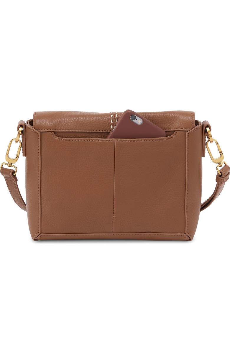 HOBO Austin Flap Leather Crossbody Bag, Alternate, color, Timber Brown