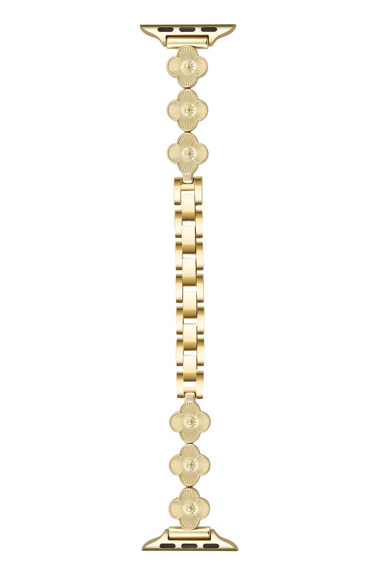 Universal Fit Clover Apple Watch® Watchband, Alternate, color, GOLD