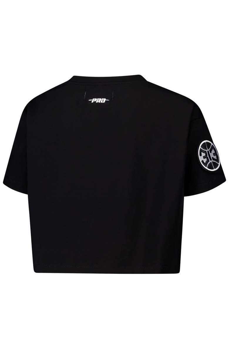 PRO STANDARD Women's Pro Standard Black Detroit Pistons Jewels Boxy Cropped T-Shirt, Alternate, color, 