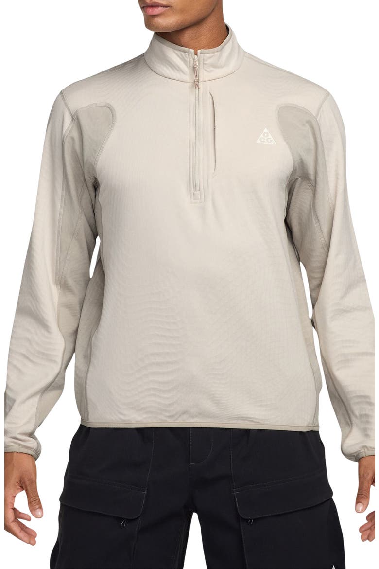 Therma-FIT Half Zip Pullover, Main, color, LIGHT OREWOOD BROWN