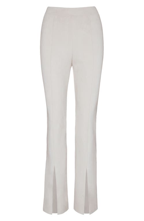 Commando Women's Faux Suede Split Front Pant In Bone In Bone