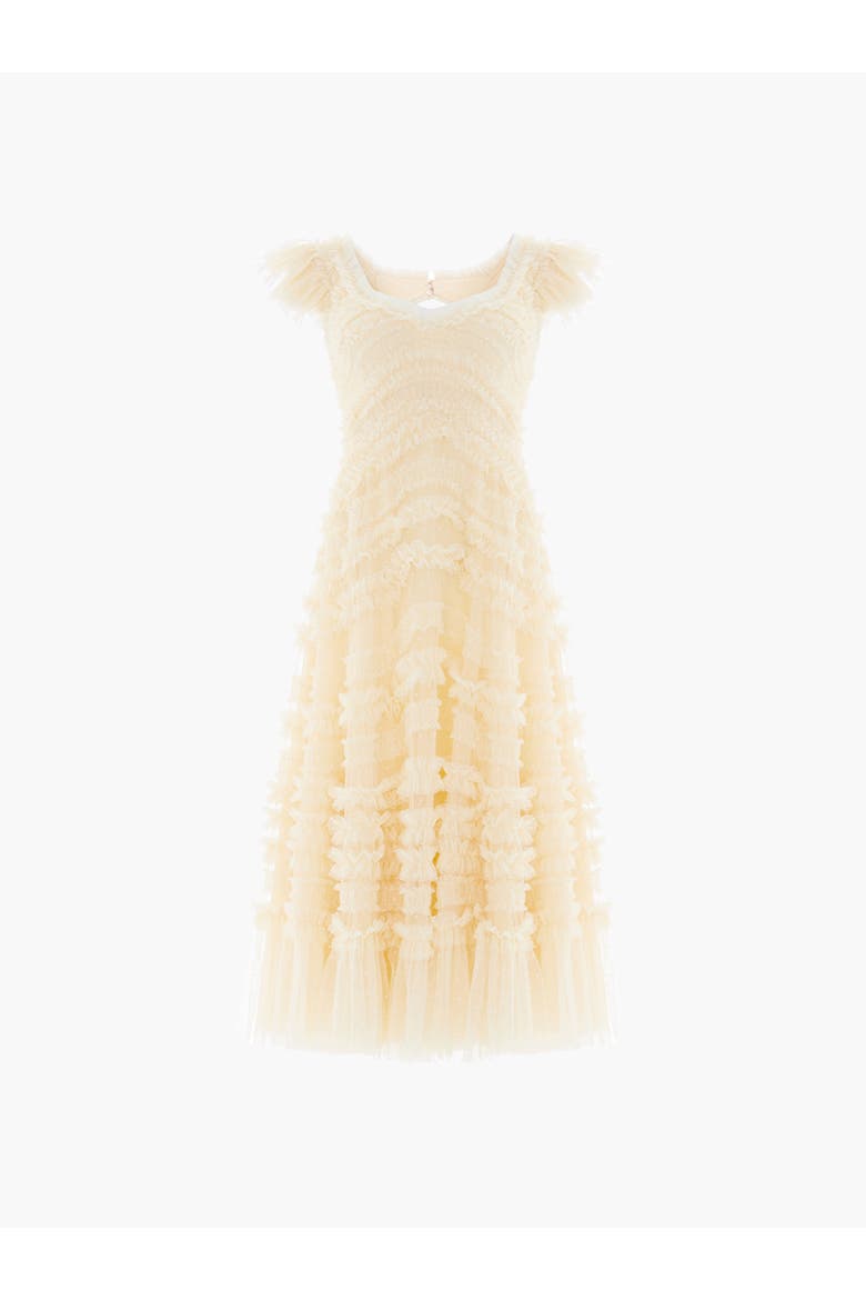 Amara Backless Dress, Alternate, color, Lemon Sorbet