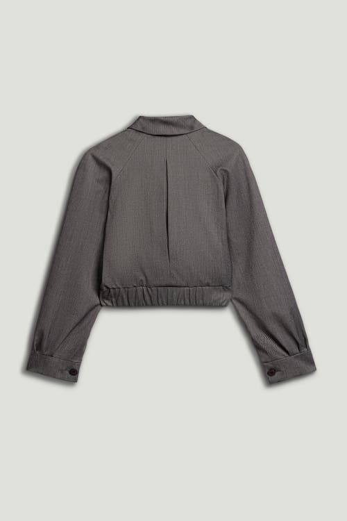 Nocturne Waistband Detail Bomber Jacket In Gray