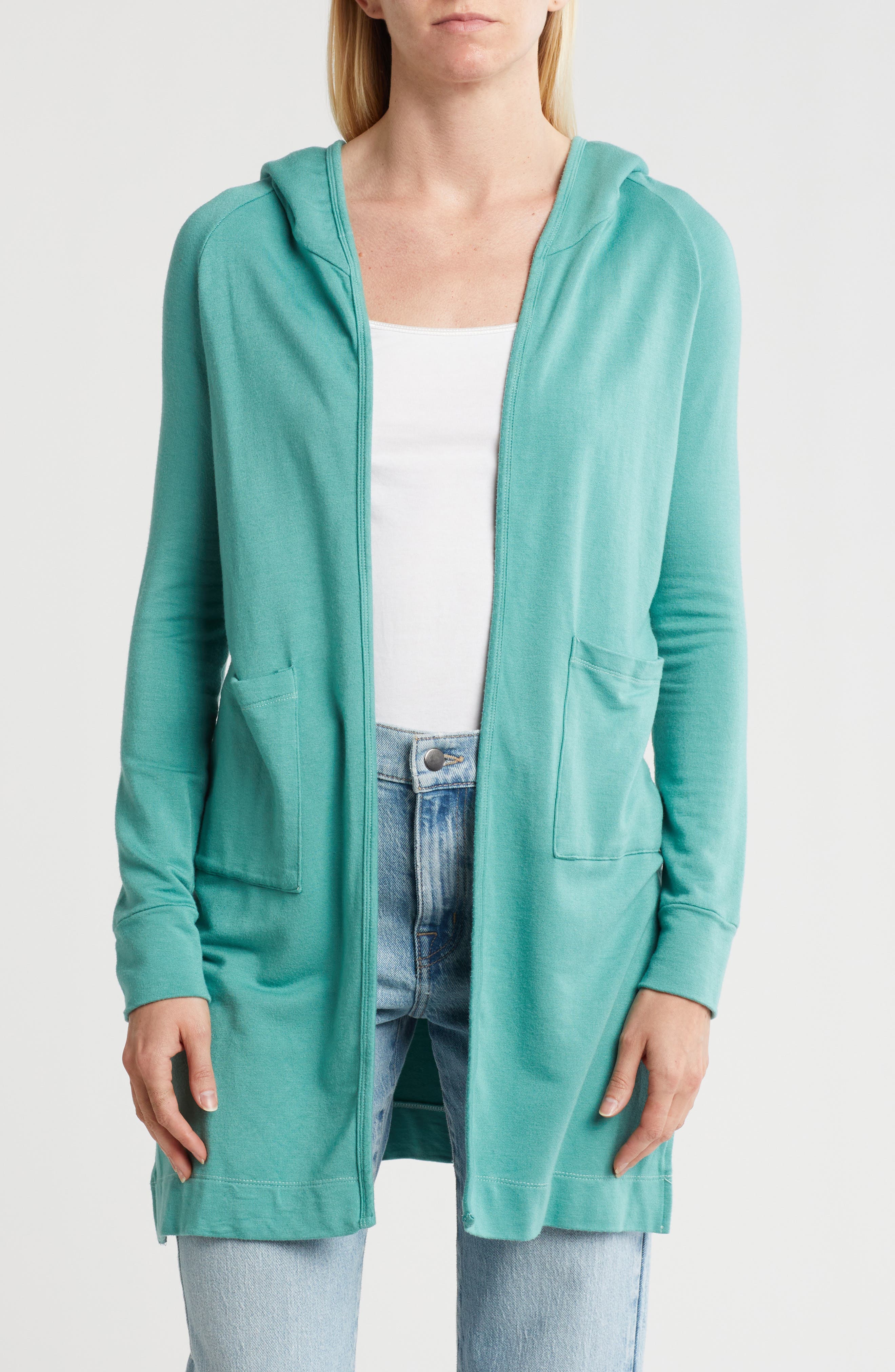 Wrap Front Hooded Cardigan - image 3