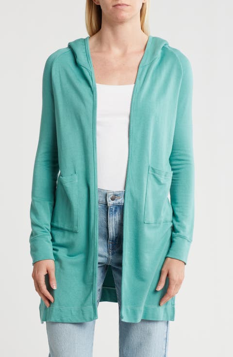 Wrap Front Hooded Cardigan