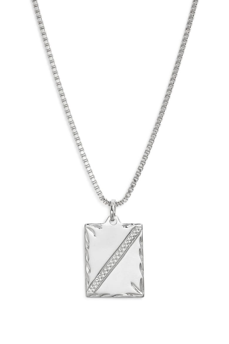 Luca Pendant Necklace, Main, color, SILVER