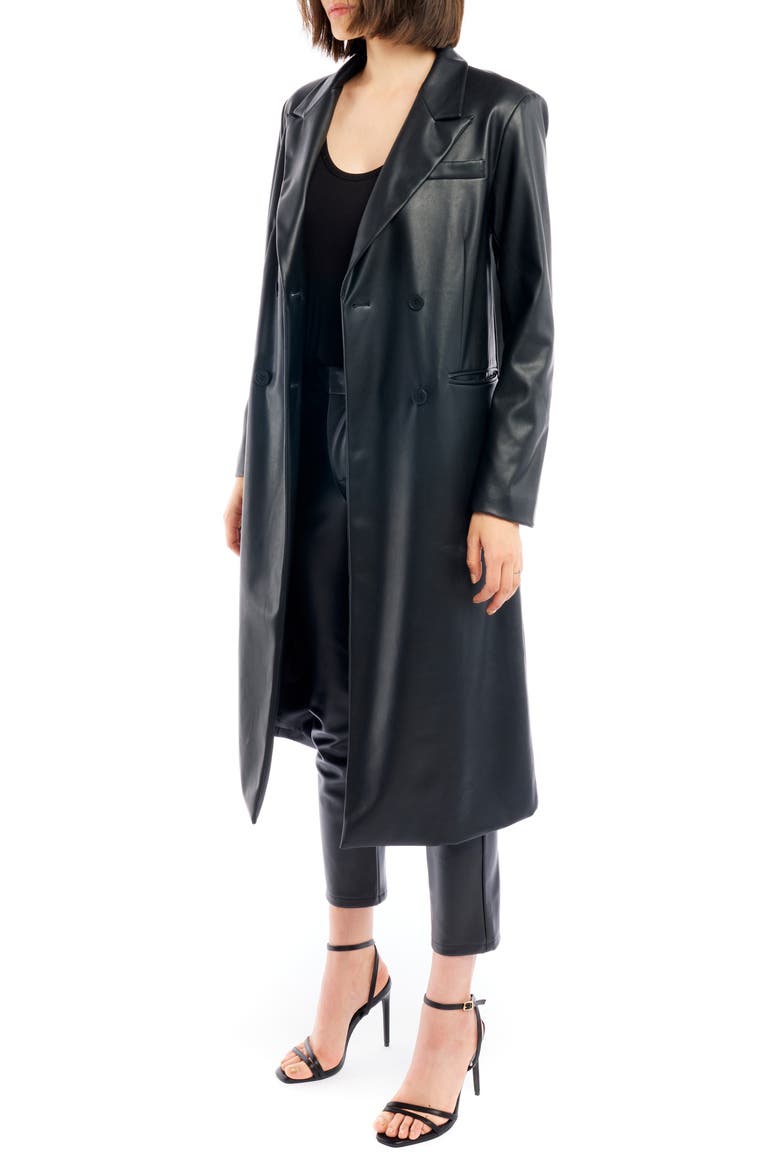 Bina Faux Leather Jacket, Alternate, color, BLACK