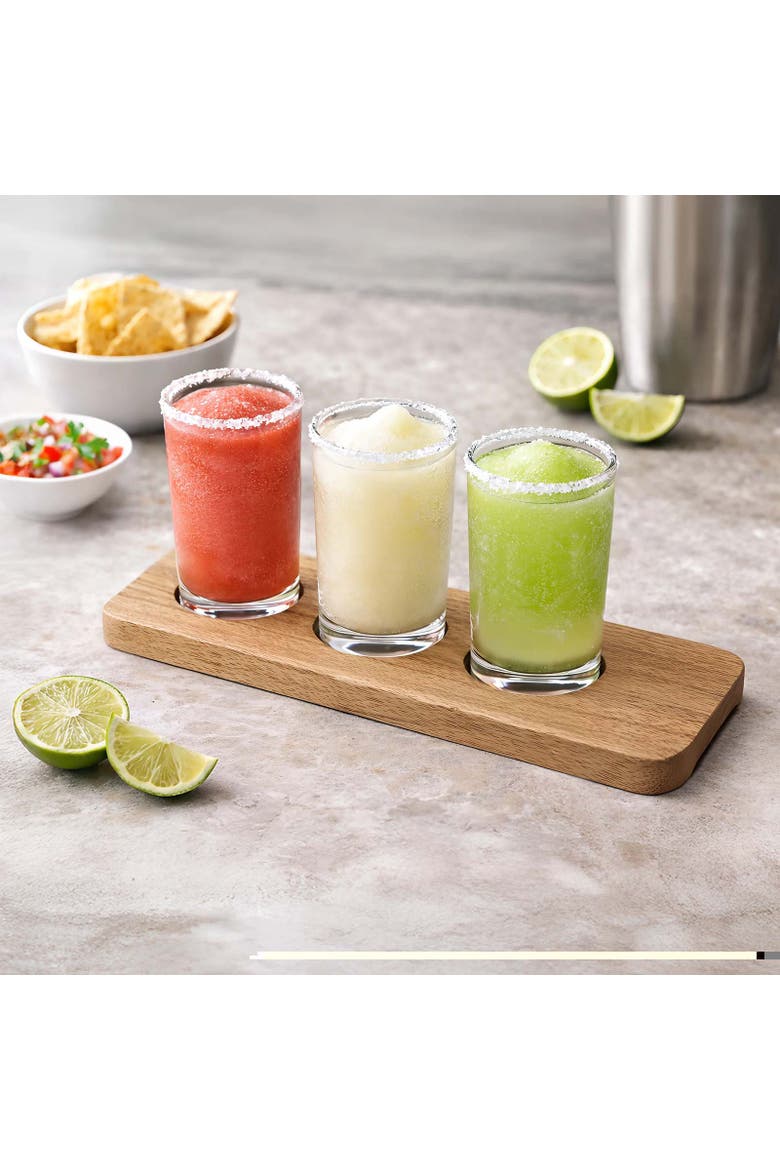 4 Piece Margarita and Frozen Drink Flight Tasting Set, Alternate, color, Brown
