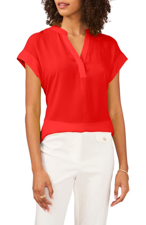 Split Neck Georgette Blouse