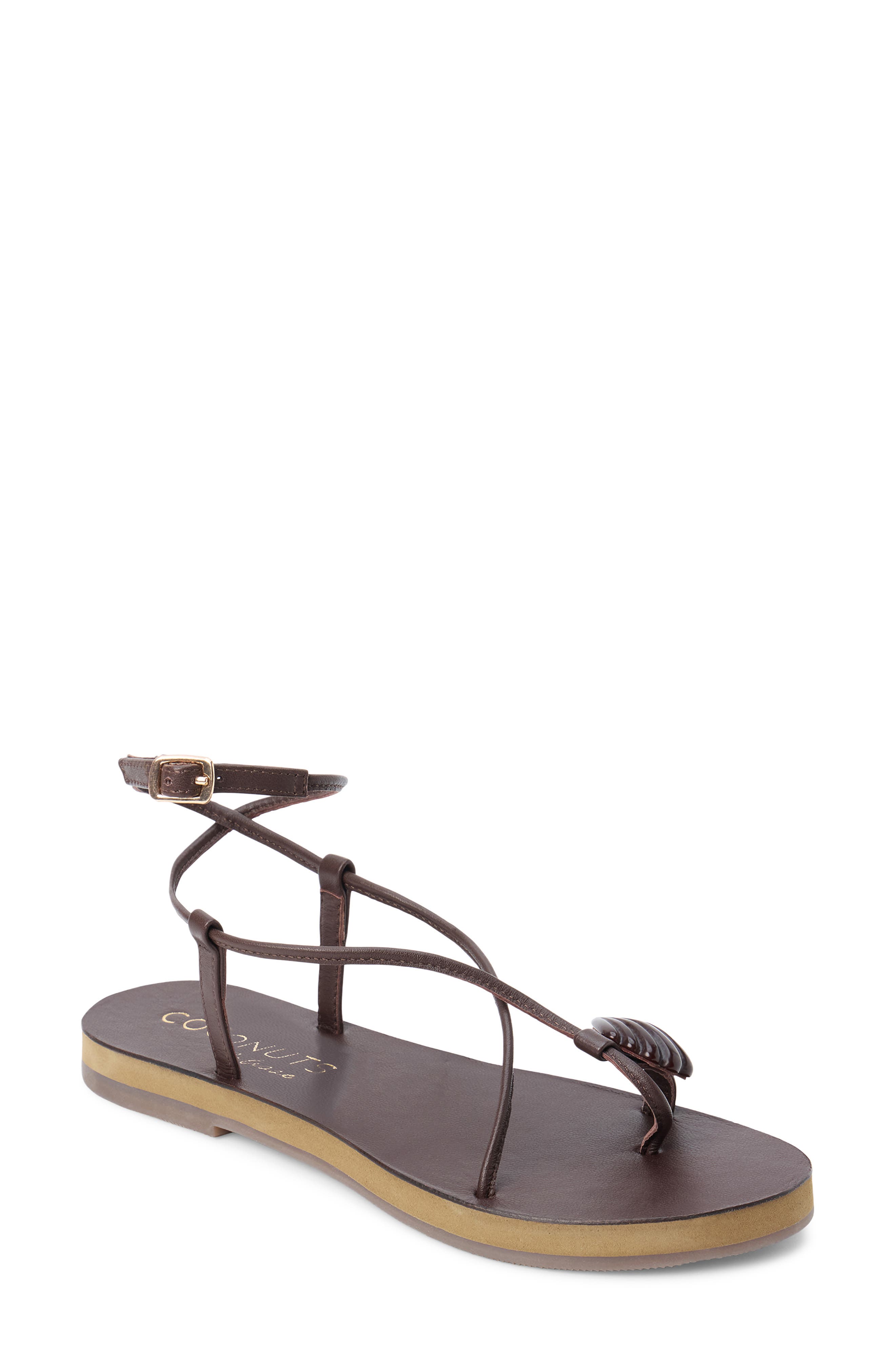 Coconuts by Matisse Cassian Ankle Strap Strap, Main, color, Chocolate
