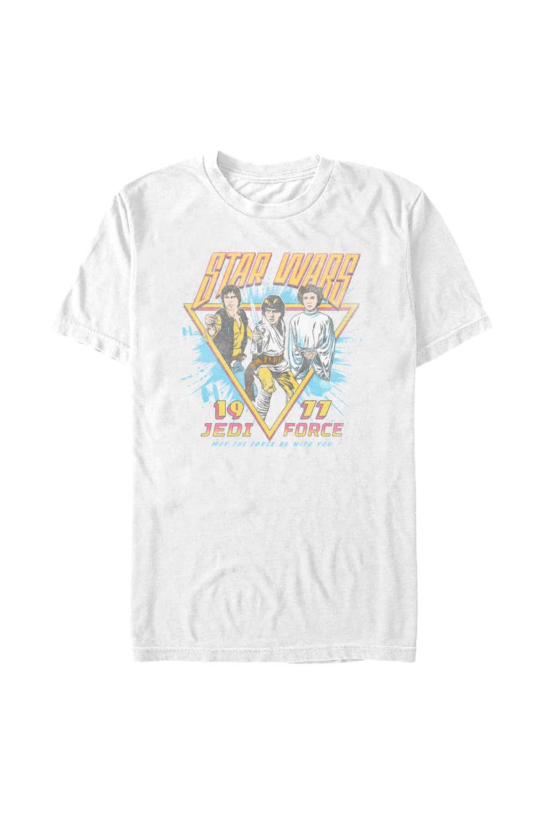Men's Star Wars Classic Trio 1977  Graphic T-Shirt, Alternate, color, White