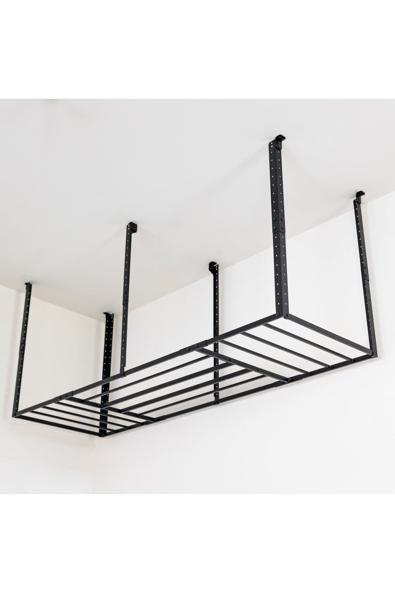 3' x 8' Faber Overhead Garage Shelving - Holds 700 lbs, Alternate, color, Black