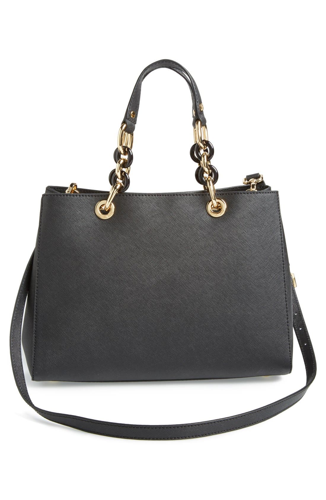 MICHAEL Michael Kors 'Cynthia' Saffiano Leather Satchel, Alternate, color, 