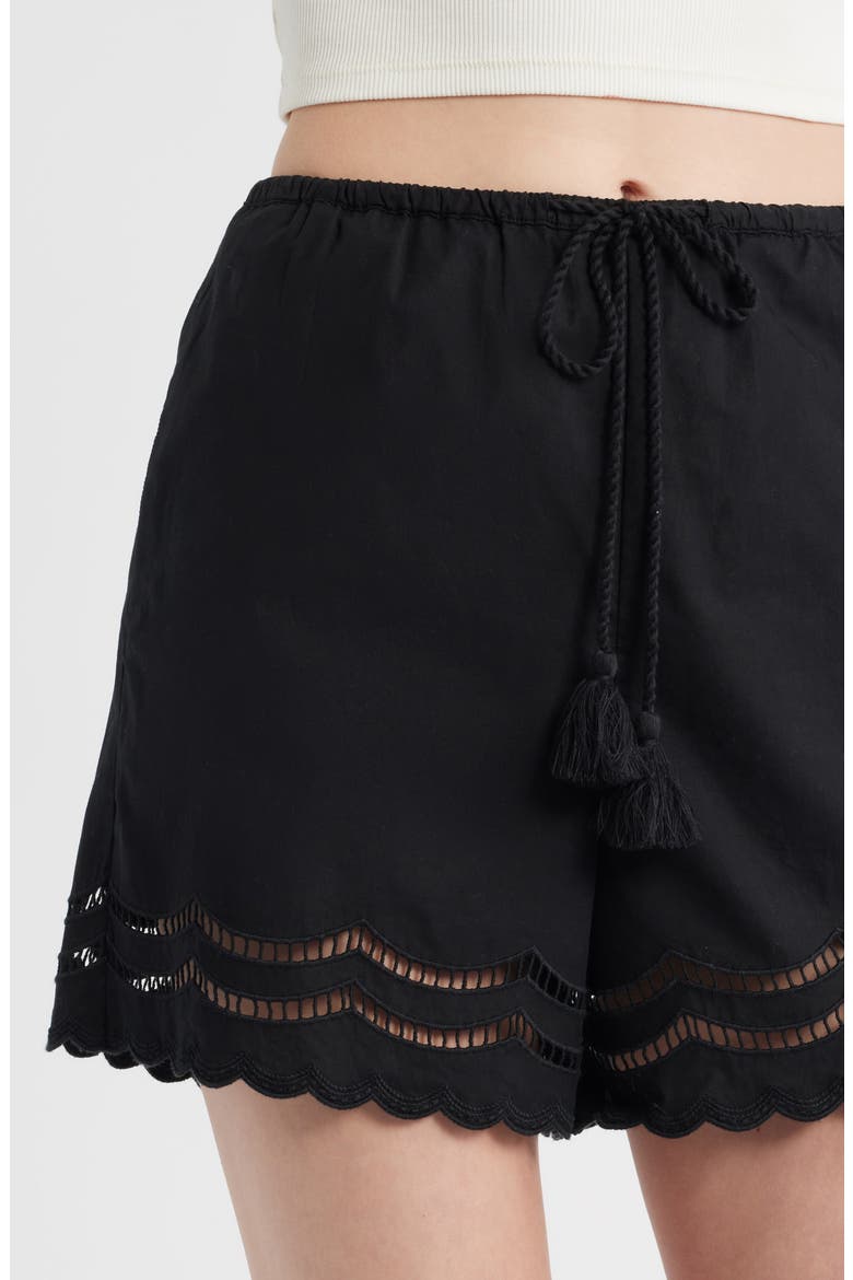 Armanda Cotton Shorts, Alternate, color, BLACK EMBROIDERY