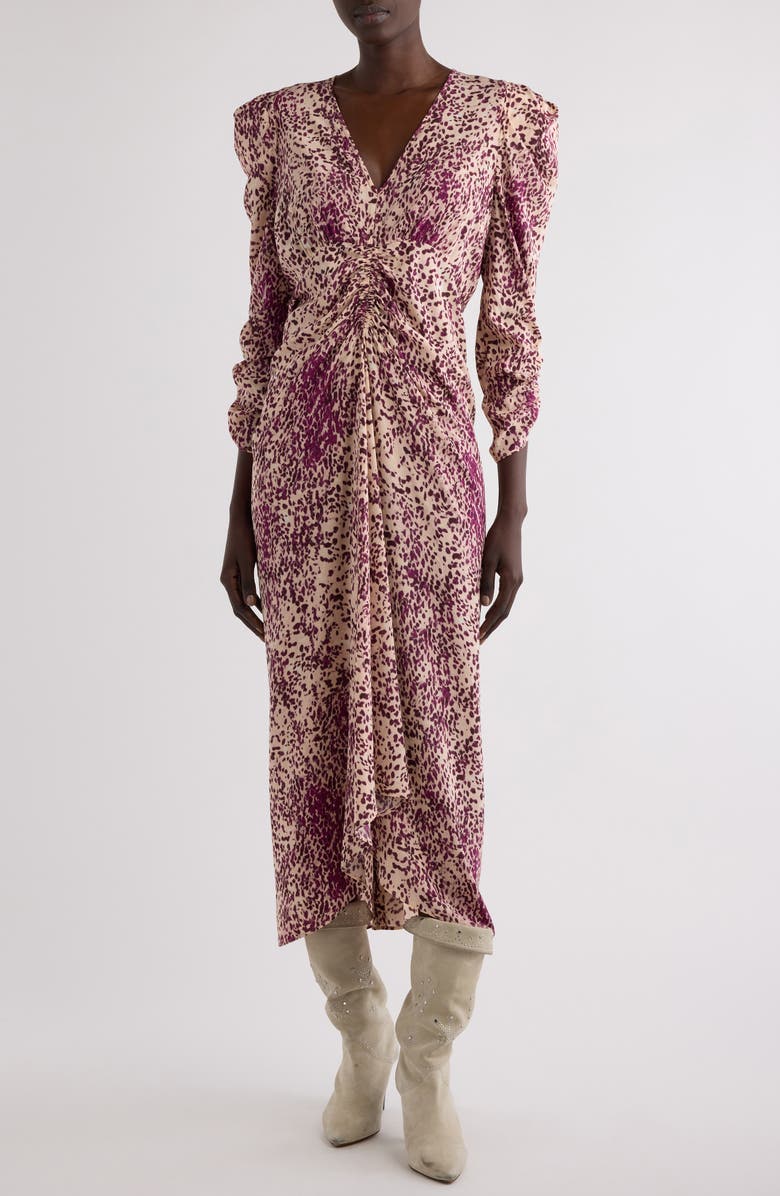 Isabel Marant Albini Stretch Silk Midi Dress, Main, color,