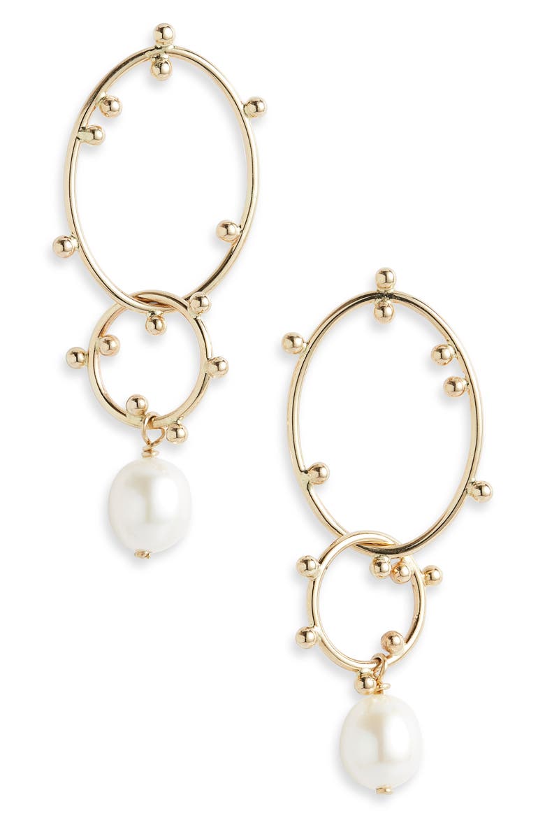 Scattered Bubble Drop Earrings, Main, color, GOLD