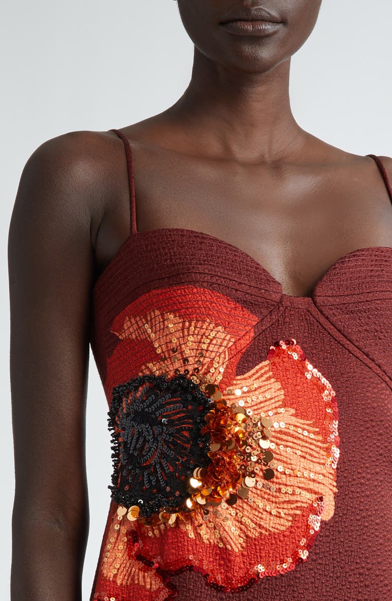 Johanna Ortiz Plentiful Qualities Embellished Wool & Silk Dress, Alternate, color, 