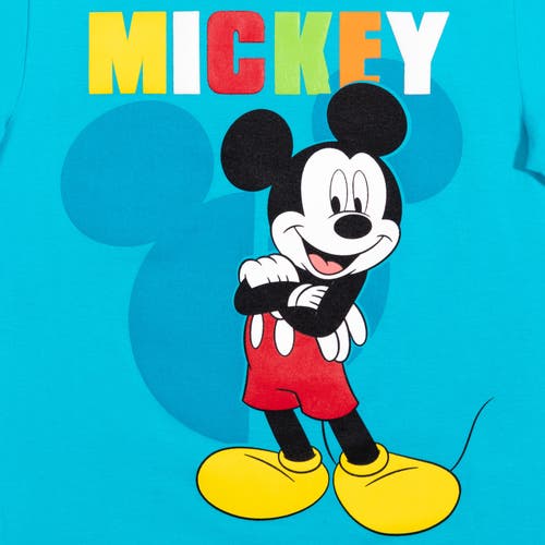 Disney Mickey Mouse & Friends T-shirt & Mesh Shorts Set In Multi
