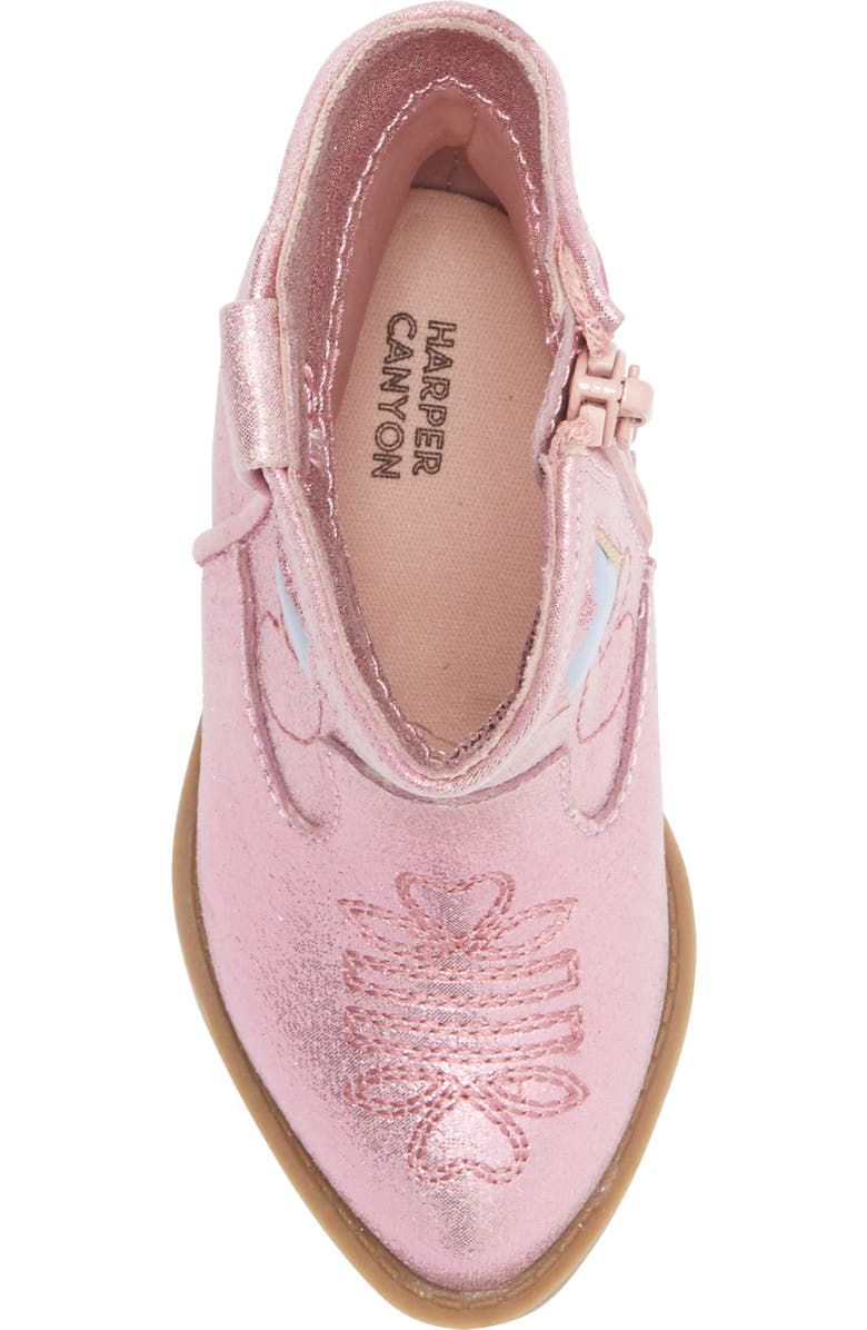 Harper Canyon Kids' Chelsee Star Western Boot, Alternate, color, Pink Metallic