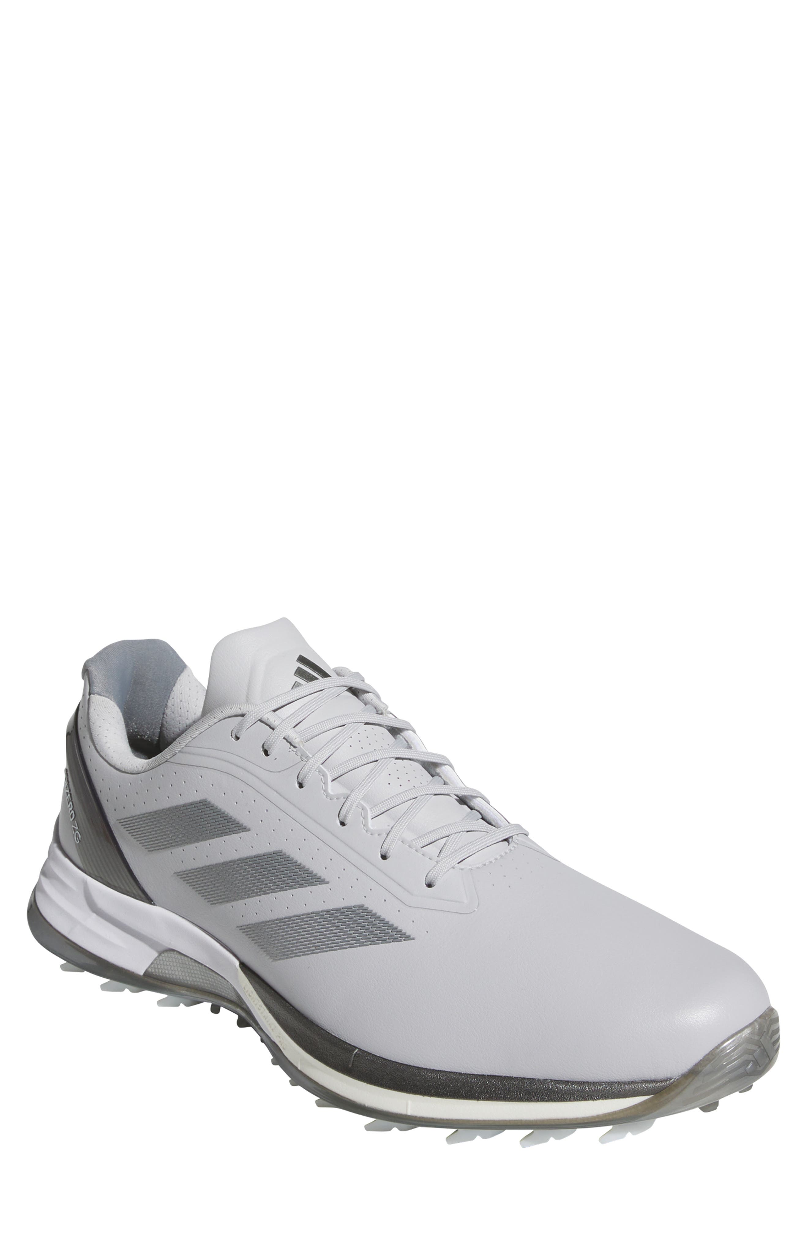 adidas Adizero ZG Waterproof Spikeless Golf Shoe, Main, color, Grey/ Iron/ Silver