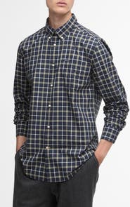 Barbour Bramham Tailored Fit Plaid Cotton Button-Down Shirt