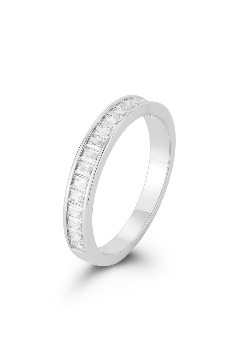 Cubic Zirconia Band Ring, Alternate, color, SILVER