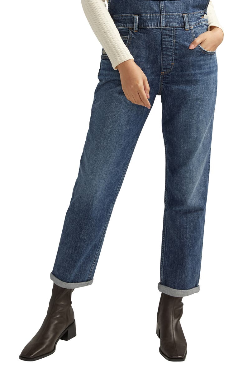 Silver Jeans Co. Baggy Denim Overalls, Main, color, Indigo