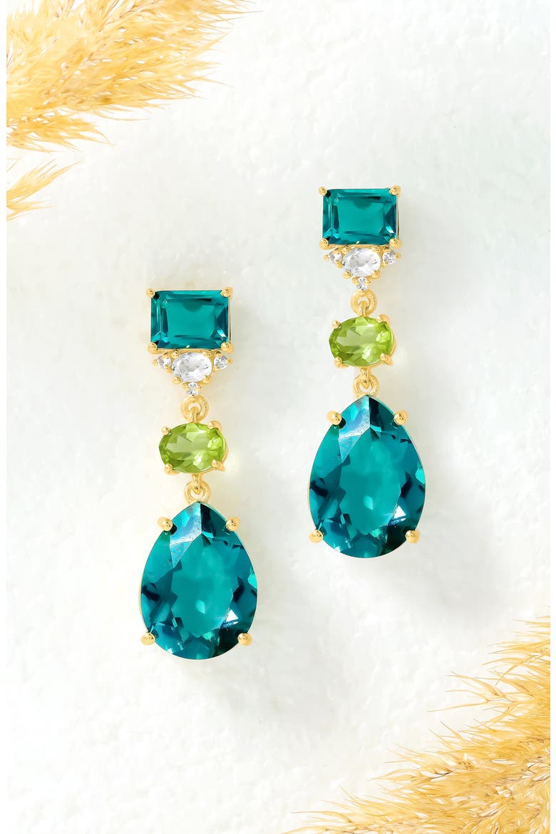 Quartz Drop Earrings, Alternate, color, BLUE