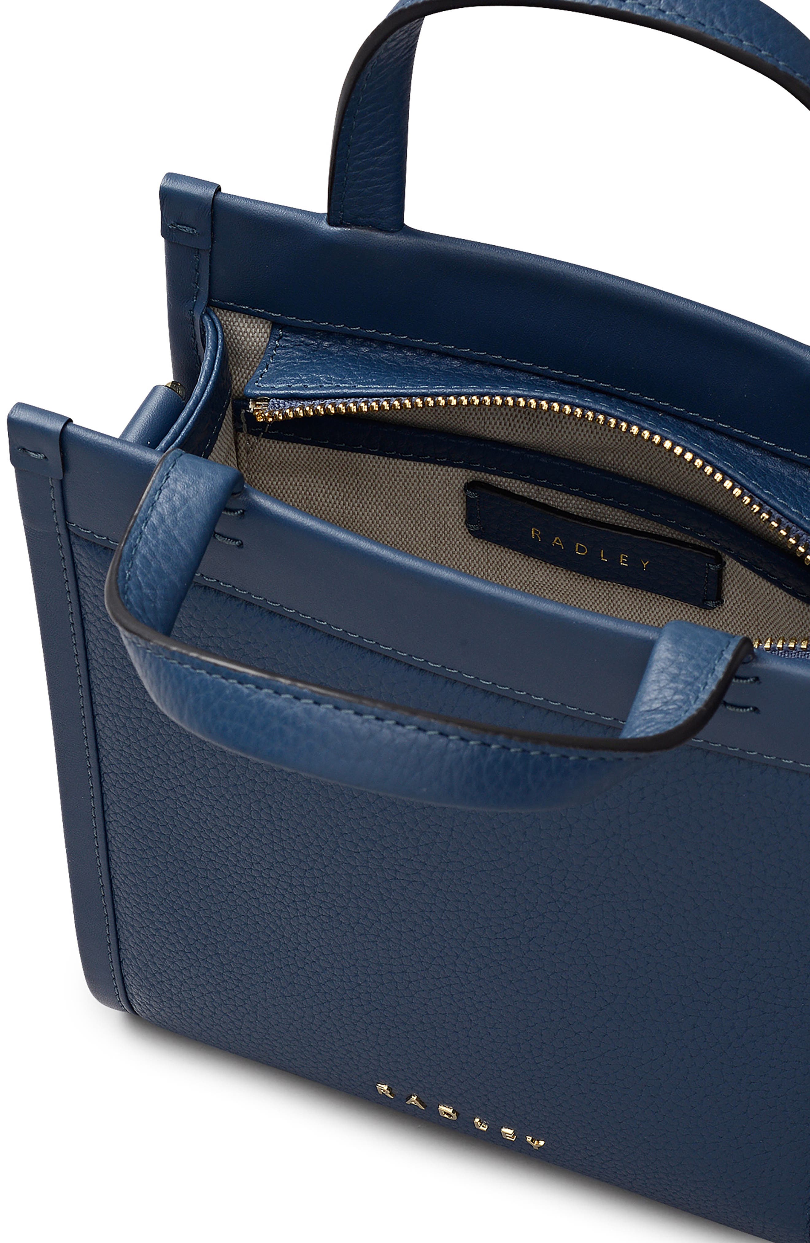Alba Place Mini Leather Zip Top Crossbody Bag, Alternate, color, UTILITY