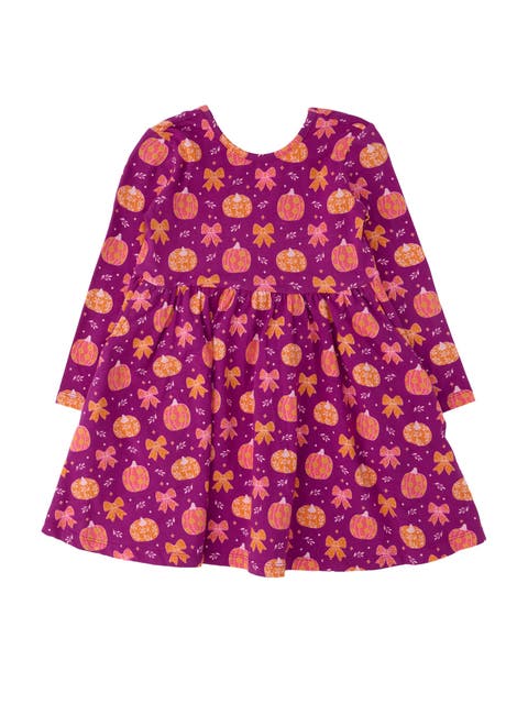 Knit Long Sleeve Twirl Dress (Little Kid))