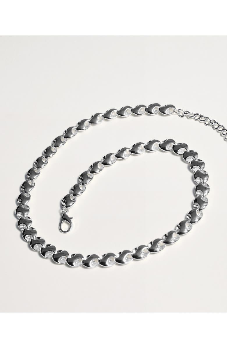 MANGO Link Chain Necklace, Alternate, color, Silver