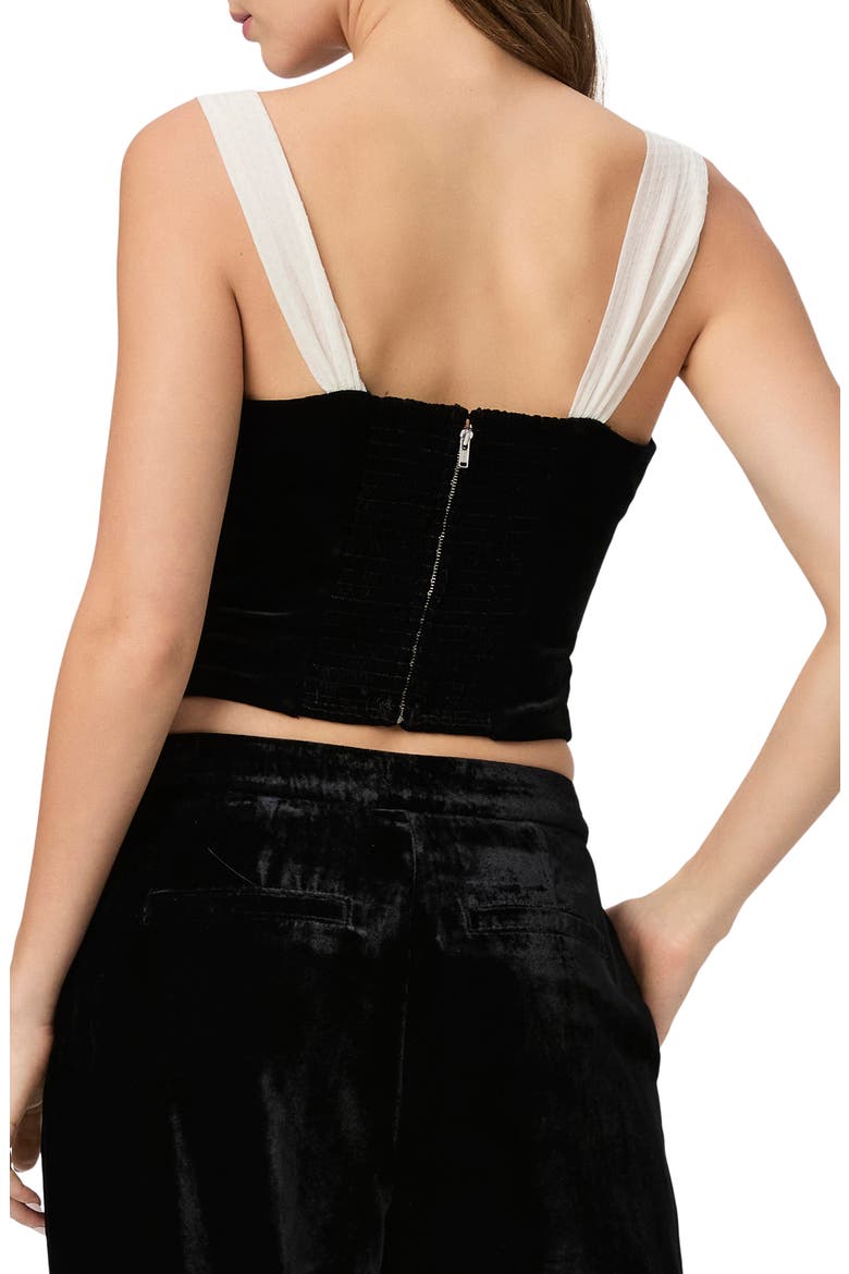 Tuli Velvet Tank, Alternate, color, BLACK/ WHITE