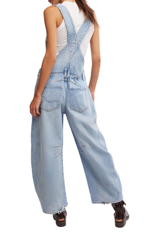 Shop Free People Good Luck Denim Overalls In Going Steady