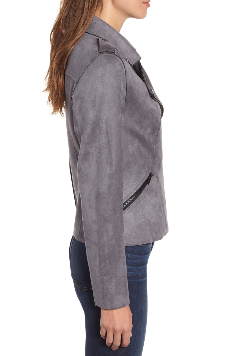 KUT from the Kloth Haddie Faux Suede Moto Jacket, Alternate, color, 
