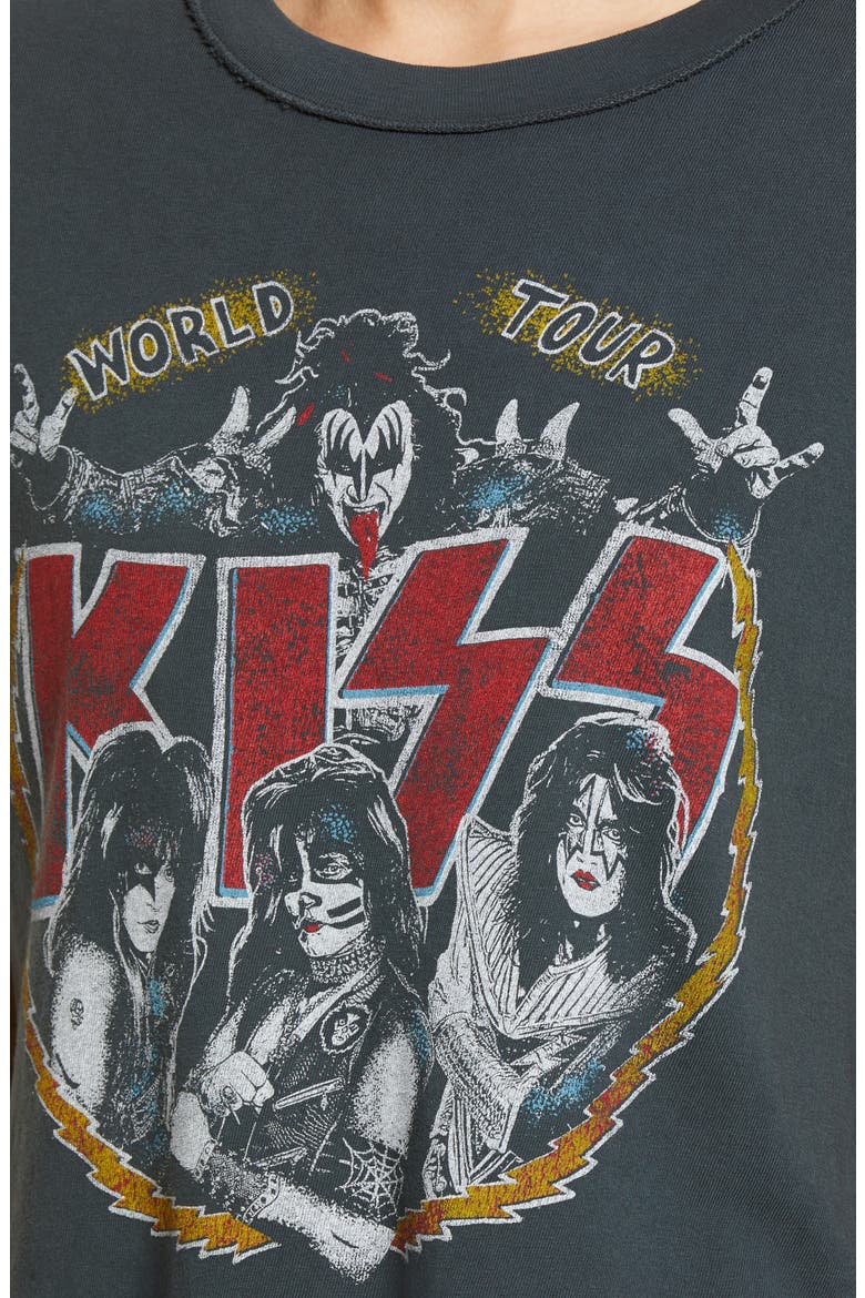 KISS World Tour Graphic Tee, Alternate, color, VINTAGE BLACK