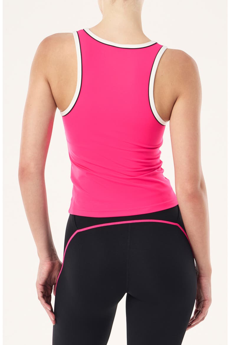 Spectrum Scoop Neck Tank, Alternate, color, COSMO PINK/ WHISPER WHITE