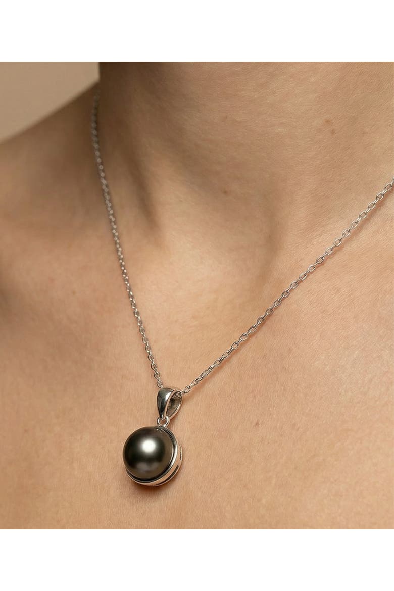 Tahitian South Sea Pearl Harriett Pendant, Alternate, color, White Gold