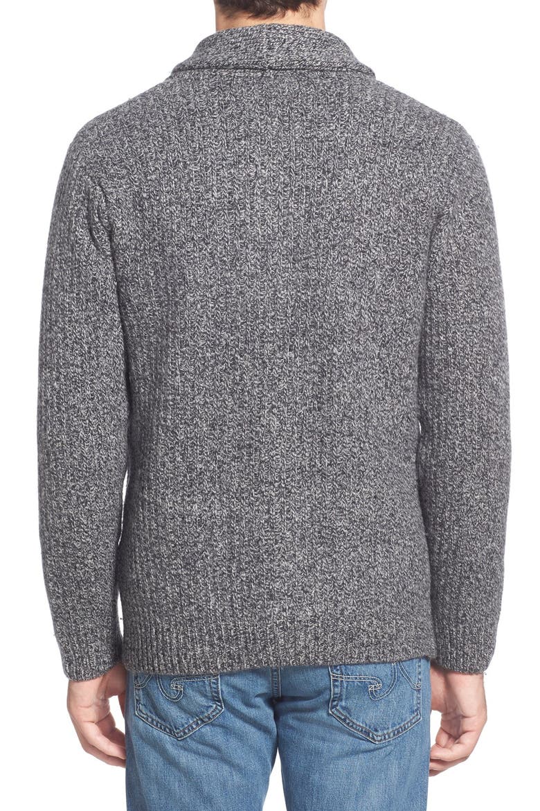 Shawl Collar Wool Blend Cardigan, Alternate, color, HEATHER GREY