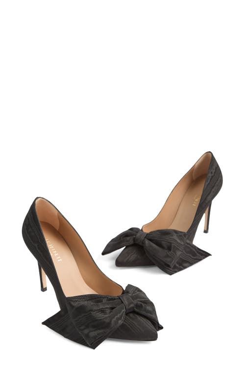 Lk Bennett Vivi Bow Pointed Toe Pump In Black